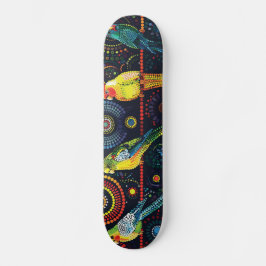 4 Cockatiels - Origineller Stil - Skateboarddecke Skateboard