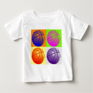 4 Colour Pop Art Basketball Baby T-shirt