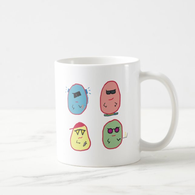 4 coole Bohnen Kaffeetasse (Rechts)