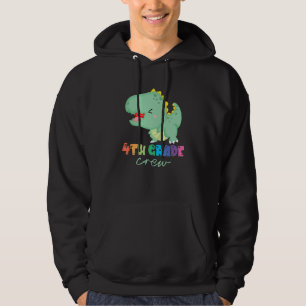 4. Crew Niedlich Dinosaurier Erster Schultag B Hoodie