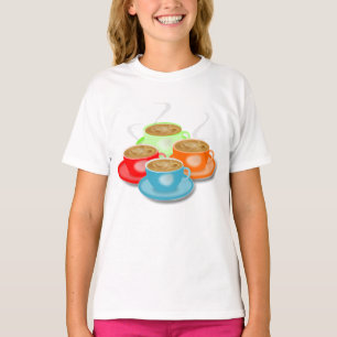 4 Cups Coffee Girls T - Shirt