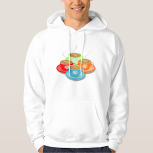 4 Cups Kaffee Mens Hoodie