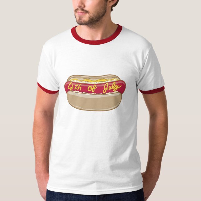 4. des Juli-Würstchen-T - Shirt (Vorderseite)