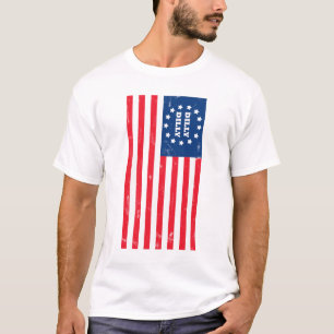 4. des JuliDillydilly-amerikanische Flaggen-T - T-Shirt