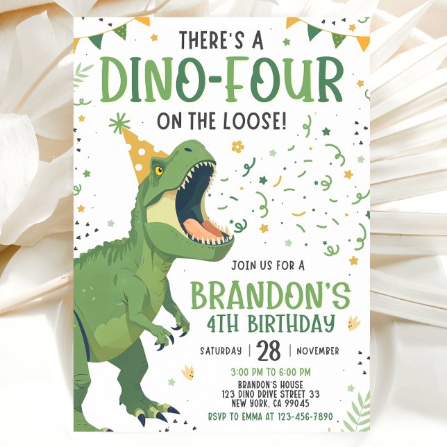 4. Einladung zum Dinosaurier-Geburtstag (Von Creator hochgeladen)