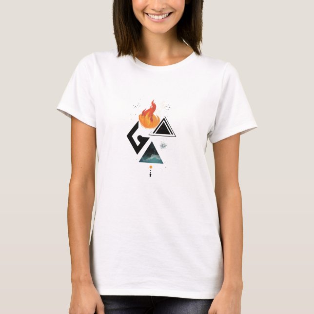 4 Elemente T - Shirt - Erde, Luft, Feuer, Wasser (Vorderseite)