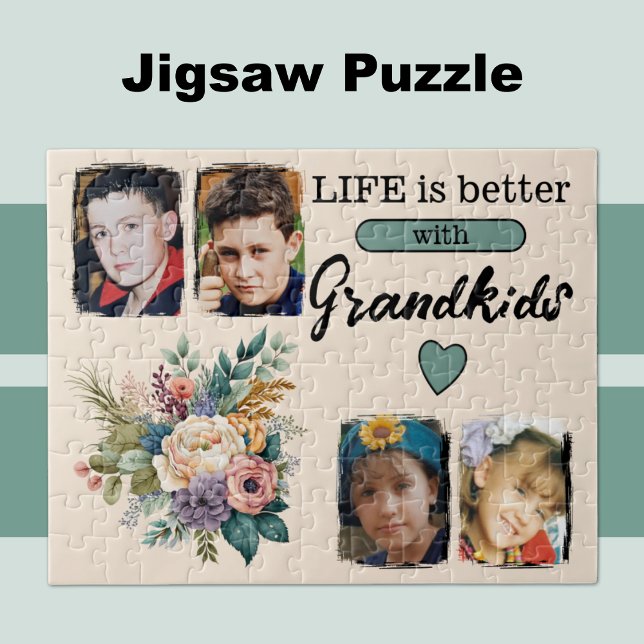 4 Enkel Foto Blumengrün Puzzle (Von Creator hochgeladen)