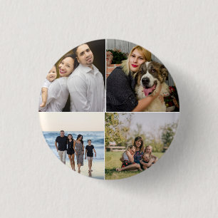 4 Familienfoto-Collage individuell Button