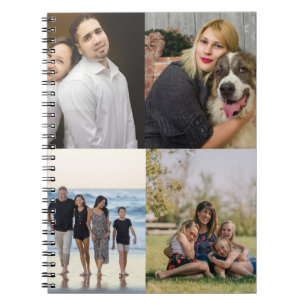 4 Familienfoto-Collage individuell Notizblock