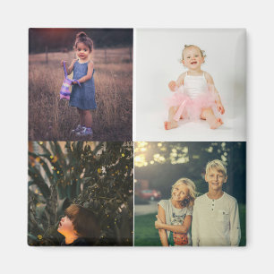 4 FamilienfotoCollage Custom Modern Magnet