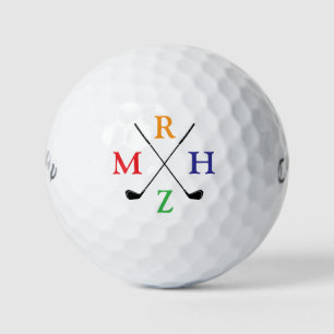 4-Farbige Initialen oder kurzer vier Buchstaben Na Golfball