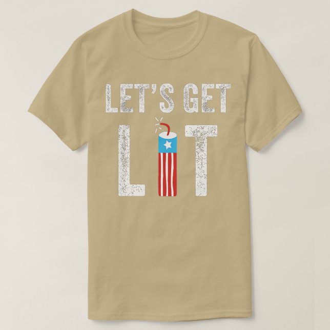 4. Feuerwerk Lit Funny T-Shirt (Design vorne)