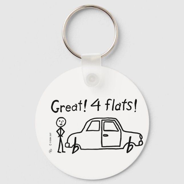 4 Flats Schlüsselanhänger (Vorderseite)
