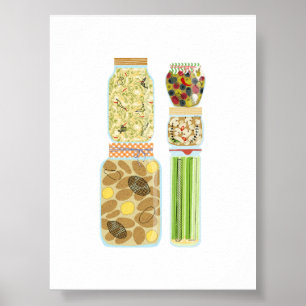 #4 Food Canning Jars Poster