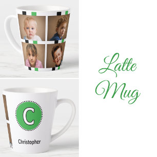 4 Foto Anfangsname schwarz grün Milchtasse