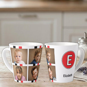 4 Foto Anfangsname schwarz rot Milchtasse