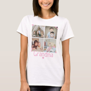 4 Foto Benutzerdefinierte Collage Personalisiert T-Shirt