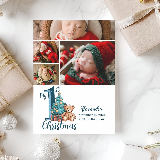 4 Foto Blue Teddy Baby 1. Weihnachten (Von Creator hochgeladen)