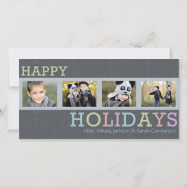 4 Foto Chic Slate Christmas Feiertagskarte