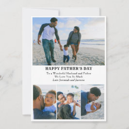 4 Foto Collage Add Message Happers Day Card Einladung