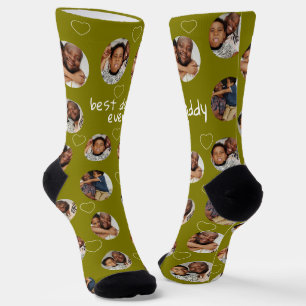 4 Foto Collage Bester Daddy je Socken