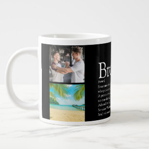 4 Foto-Collage Cool Beste jemals Bruder Definition Jumbo-Tasse