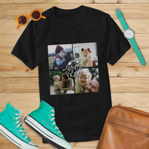 4 Foto Collage Family Memory Vatertag T-Shirt