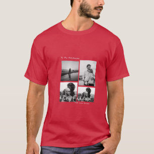 4-Foto Collage Forever Boyfriend Valentine's Day T-Shirt
