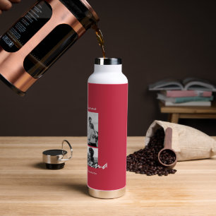 4-Foto Collage Forever Boyfriend Valentine's Day Trinkflasche