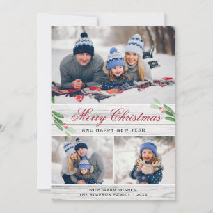 4 FOTO-Collage Frohe Weihnachten Grüße