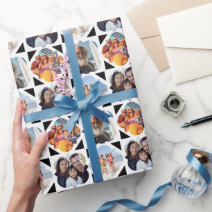 4 Foto Collage Geburtstag Geschenkpapier