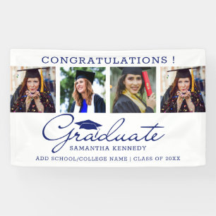 4 Foto Collage Glückwunschs Grad 2025 Abschluss Bl Banner