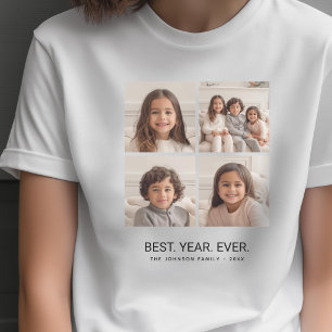 4-Foto-Collage Minimalist - Bestes Jahr überhaupt T-Shirt