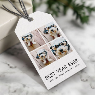 4 Foto-Collage Minimalistisch - bestes Schwarzes Geschenkanhänger