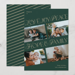 4 Foto Collage Minimalistisch Chrismtas Urlaubskar Feiertagskarte