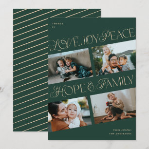 4 Foto Collage Minimalistisch Chrismtas Urlaubskar Feiertagskarte