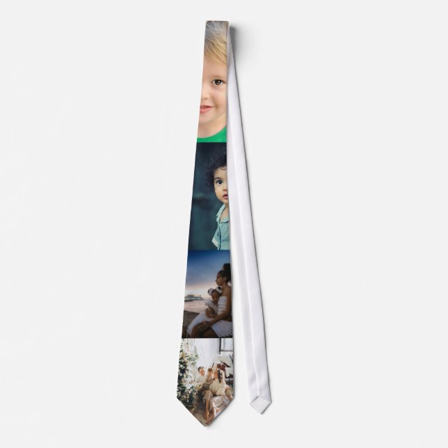 4 Foto-Collage personalisiert Krawatte (Vorderseite)