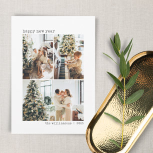4 Foto Collage Schreibmaschine Minimalistisches ne Feiertagskarte