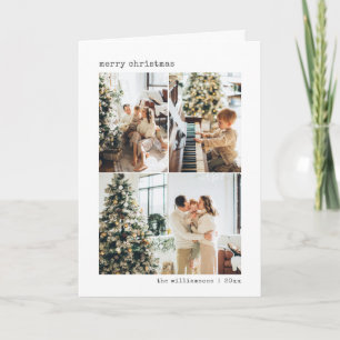 4-Foto-Collage Schreibmaschine Weihnachten Gefalte