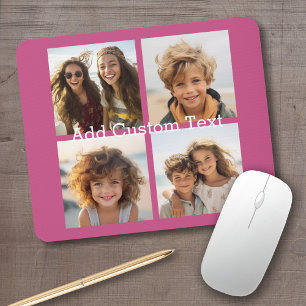 4-Foto-Collage - Sie können die Hintergrundfarbe ä Mousepad