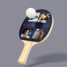 4 Foto Collage Vatertag Liebe du Papa Marine Tischtennis Schläger