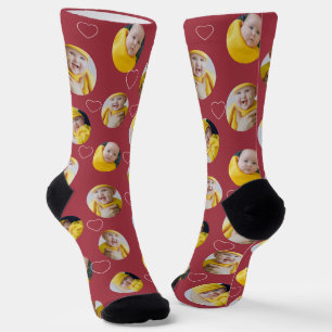 4 Foto Collage Vorlage Mach dein eigenes Spaß Socken