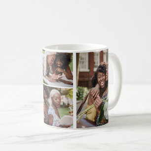 4-Foto-Collage-Vorlage personalisiert Kaffeetasse