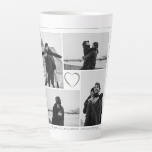 4 Foto Collage Wedding Anniversary Name & Datum Milchtasse