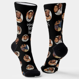 4 Foto Collage Welten Bester Vater Socken