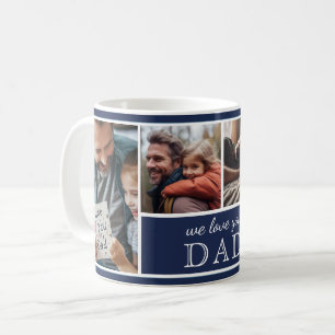 4-Foto-Collage Wir lieben dich Papa Tag des Vaters Kaffeetasse