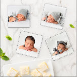4 Foto Custom Neugeborenen Baby Untersetzer Set<br><div class="desc">Laden Sie einfach Ihre Lieblings-Fotos hoch,  um ein Set von 4 Acrylfarben-Untersetzer zu erstellen. 4" quadratische x 1/4" dicke glänzende glatte Oberfläche mit abgerundeten Kanten. Tolle Geschenkidee!</div>
