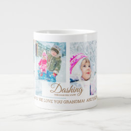 4 Foto Dashing durch Schnee Weihnachten Großeltern Jumbo-Tasse