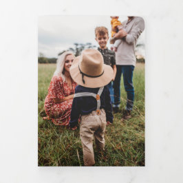 4 Foto Dreifache Weihnachtskarte Aquarell Dreifach Gefaltete Urlaubskarte