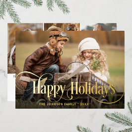 4 FOTO Einfach elegant Sparkle Weihnachten Folien Feiertagskarte